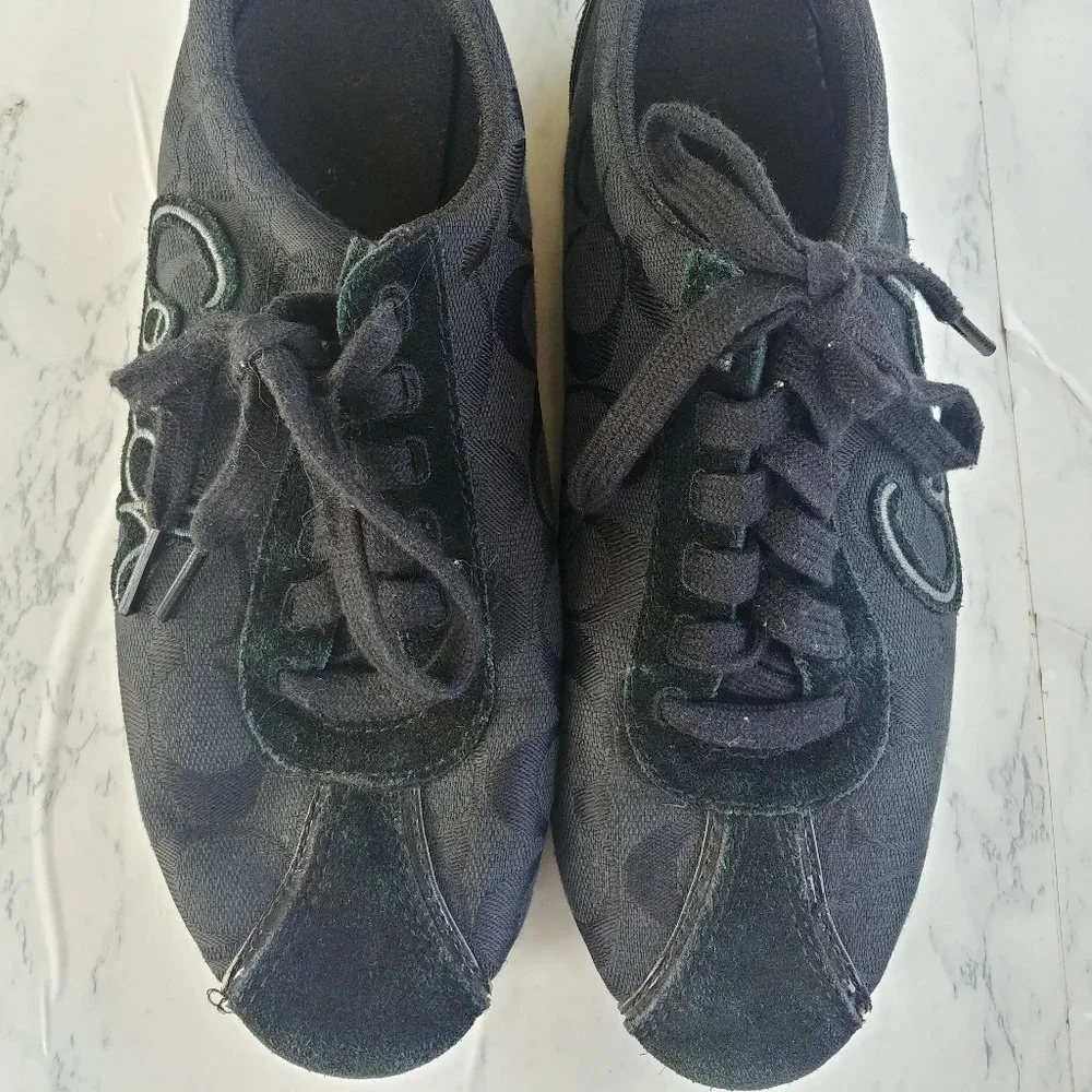 Coach A1715 DEVIN women's signature C Black shoes